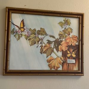 Joni Eareckson monarch butterfly vintage art print